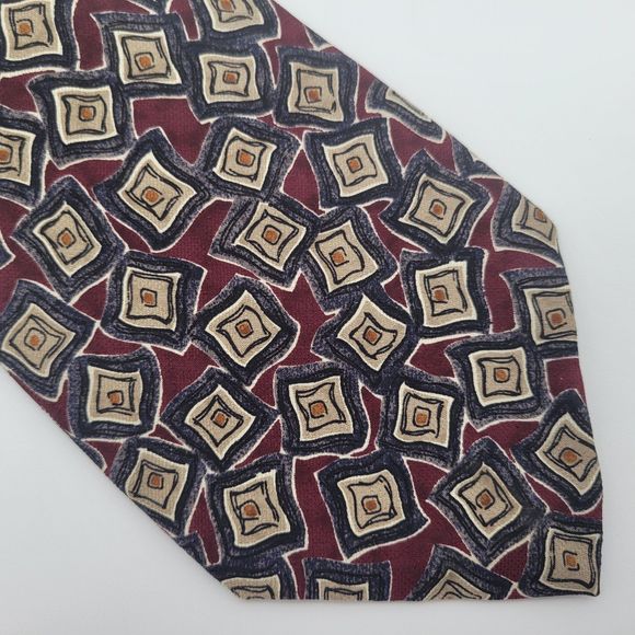 Talbott Studio Men's Geometric Pattern Silk Tie OS - Picture 1 of 6